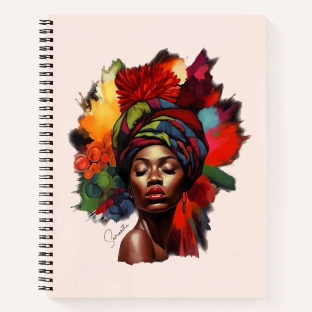 Cuaderno Mujer afroamericana empoderada (Anverso)