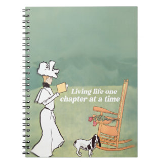 Cuaderno Mujer amante de los libros y perro leyendo