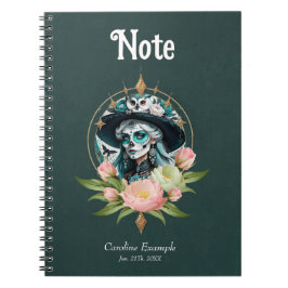 Cuaderno Mujer asombrosa con un impresionante maquillaje de