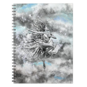 Cuaderno Mujer bailando en las nubes - Sensación - Pintura 