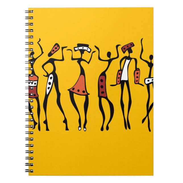 Cuaderno Mujer bailarina al estilo étnico tradicional sin f (Frente)