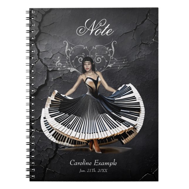 Cuaderno Mujer bailarina elegante (Frente)