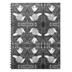 Cuaderno Mujer Brujera Artista Negro y Blanco