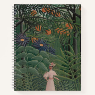 Cuaderno Mujer caminando en un bosque exótico, Henri Rousse