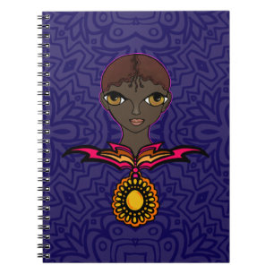 Cuaderno Mujer con collar y pendiente