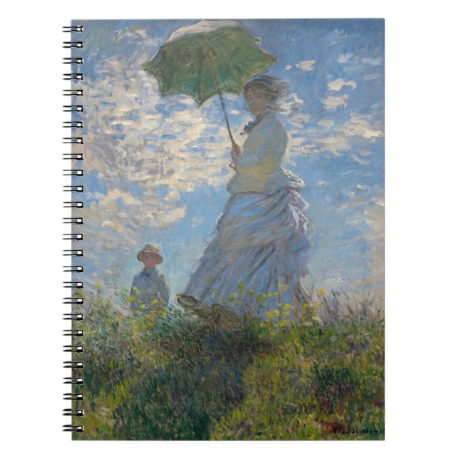 Cuaderno Mujer con parasol | Paisaje francés (Frente)