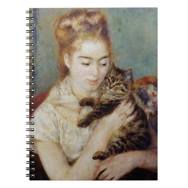 Cuaderno Mujer con un gato de Pierre-Auguste Renoir (Frente)