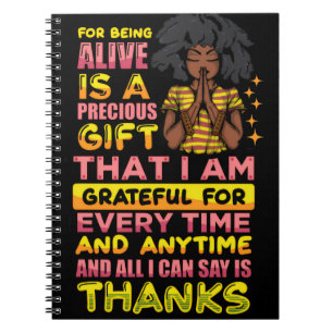 Cuaderno mujer cristiana negra africana melanina hermana he