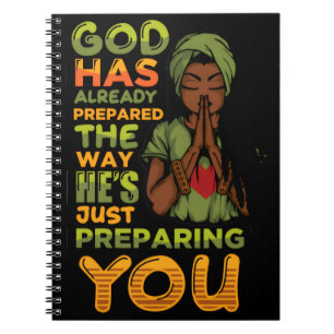 Cuaderno mujer cristiana negra africana melanina hermana he