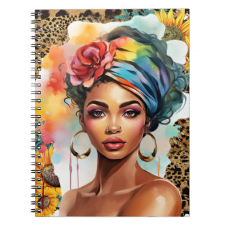 Cuaderno Mujer cristiana negra afroamericana melanina herma