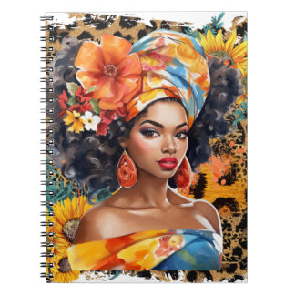 Cuaderno Mujer cristiana negra afroamericana melanina herma