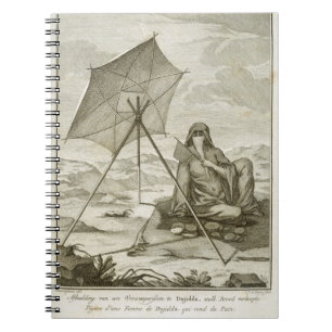 Cuaderno Mujer de Dsjidda que hace el flatbread en el