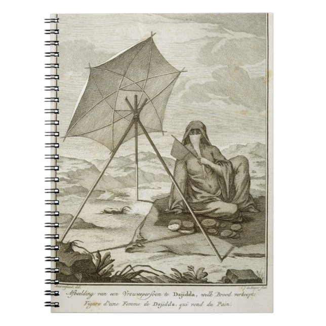 Cuaderno Mujer de Dsjidda que hace el flatbread en el (Frente)