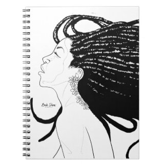 Cuaderno Mujer de espíritu libre con melena al viento