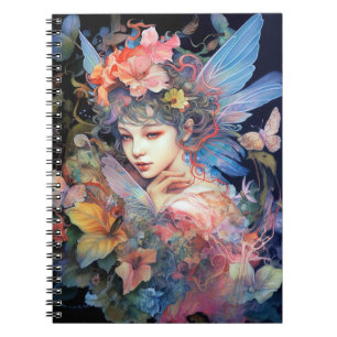 Cuaderno Mujer De Hadas En Flores Arte De Fantasía