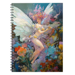 Cuaderno Mujer De Hadas En Flores Arte De Fantasía