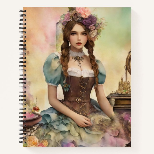 Cuaderno Mujer de la revista de papel basura impresa (Anverso)