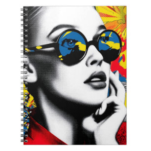Cuaderno Mujer de pop art con gafas de sol