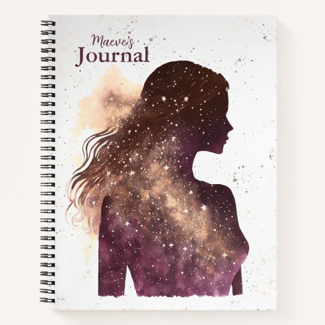 Cuaderno Mujer de Stars Purple & Brown Large Hardcover (Anverso)