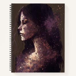 Cuaderno Mujer de Stars Purple & Brown Large Softcover