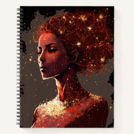 Cuaderno Mujer de Stars Red & Brown Large Softcover