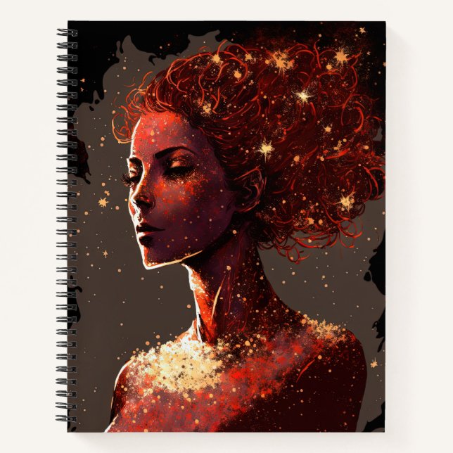 Cuaderno Mujer de Stars Red & Brown Large Softcover (Anverso)