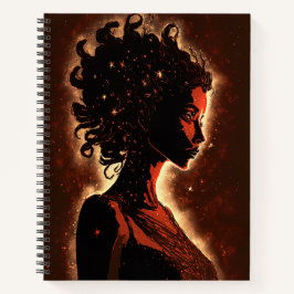 Cuaderno Mujer de Stars Red & Brown Large Softcover