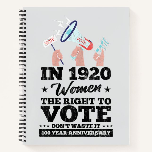 Cuaderno Mujer: Derecho A Votar Divertidas Elecciones 2012 (Anverso)