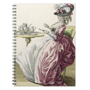Cuaderno Mujer elegante en un vestido "un l'Anglaise" C de