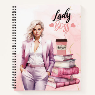 Cuaderno Mujer empresaria Lady Boss Pink