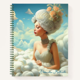 Cuaderno Mujer en las nubes - Fantasía personalizada