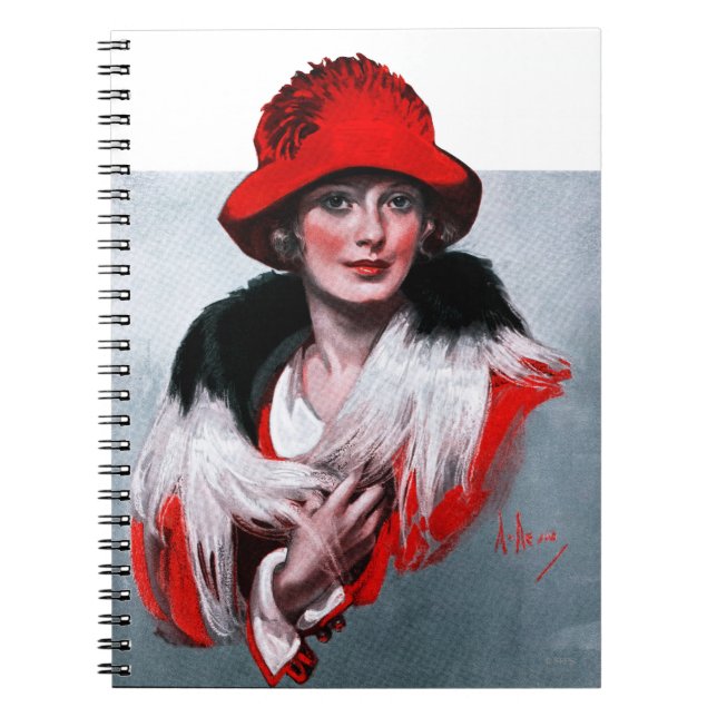 Cuaderno Mujer en Red Hat (Frente)