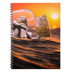 Cuaderno Mujer en una botella