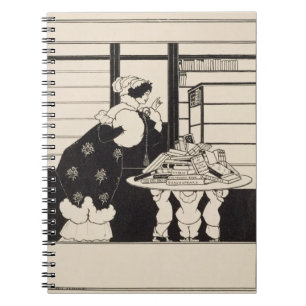 Cuaderno Mujer en una librería, diseño para un "libro