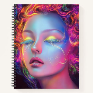 Cuaderno Mujer extranjera con pelo cósmico