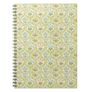 Cuaderno Mujer femenina con estampado floral verde