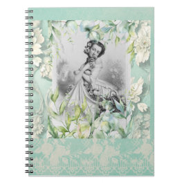 Cuaderno Mujer georgiana en Sea Moss Green y se va.