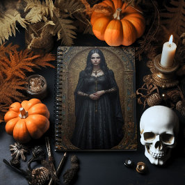 Cuaderno Mujer gótica en marco ornamentado