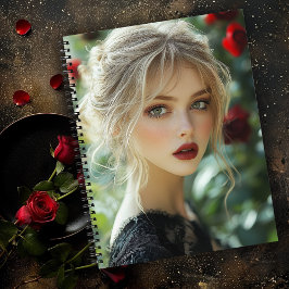 Cuaderno Mujer Gótica & Rosas Rojas