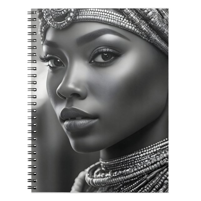 Cuaderno Mujer hermosa africana (Frente)