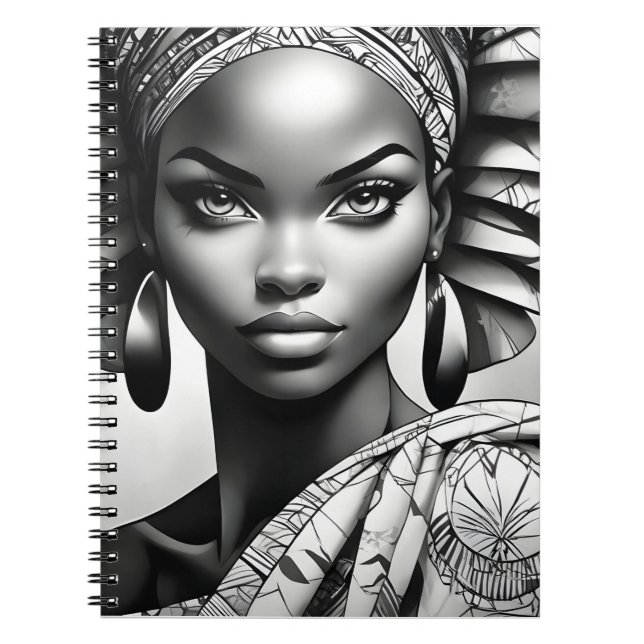 Cuaderno Mujer hermosa africana (Frente)
