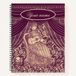 Cuaderno Mujer hermosa con guitarra