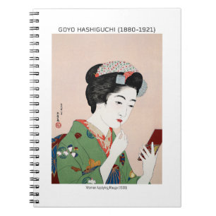 Cuaderno Mujer japonesa que aplica el rouge - Goyō Hashiguc