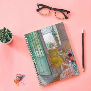 Cuaderno Mujer joven en un interior florido   Henri Lebasqu