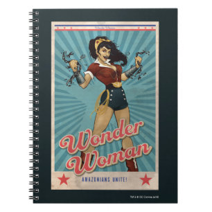 Cuaderno Mujer Maravilla Amazonía une afiche vintage