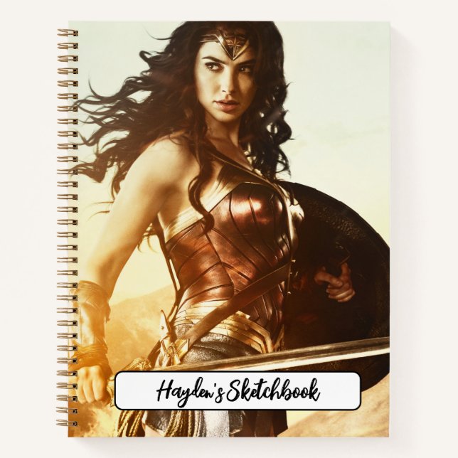 Cuaderno Mujer Maravilla En El Dibujo Del Sol (Anverso)