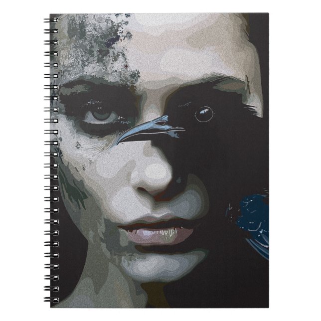 Cuaderno Mujer Misteriosa con Cuervo (Frente)