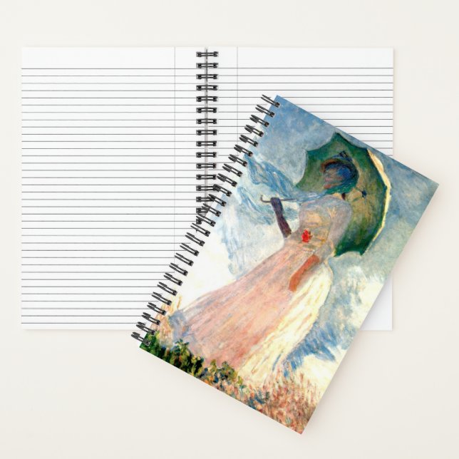 Cuaderno Mujer Monet con una sombrilla a la izquierda (Interior)