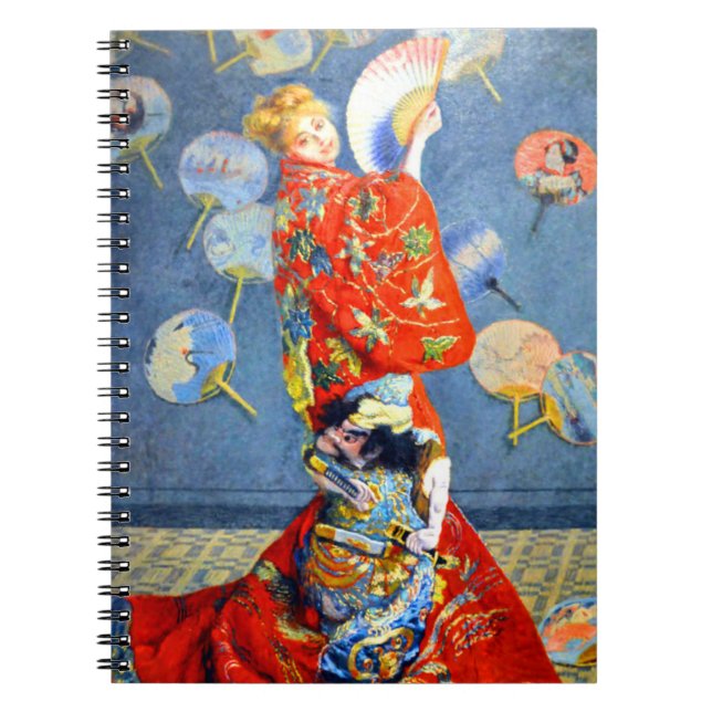 Cuaderno Mujer Monet en traje japonés (Frente)
