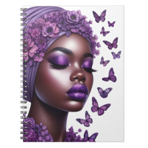 Cuaderno Mujer negra afroamericana melanin sista butterf